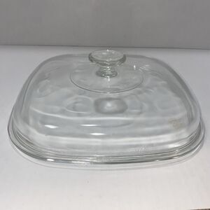 Pyrex A-12-C Vintage Square 10.5" Square Glass Dome Lid Replacement A12C Corning